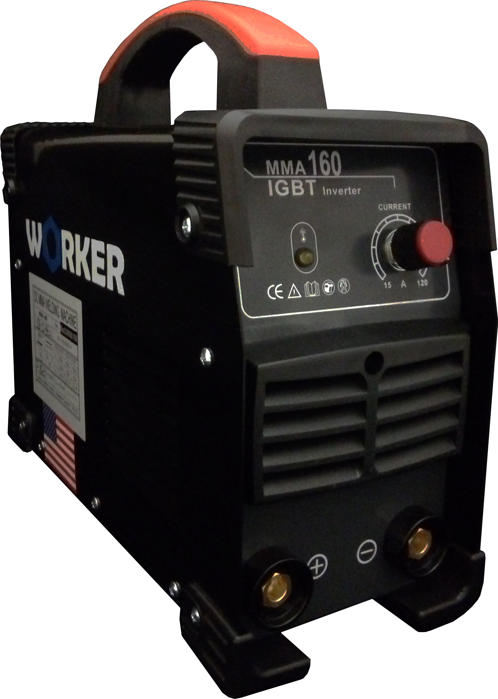 Портативный инверторный аппарат для сварки штучным электродом, MMA160, 120 A (DC MMA)