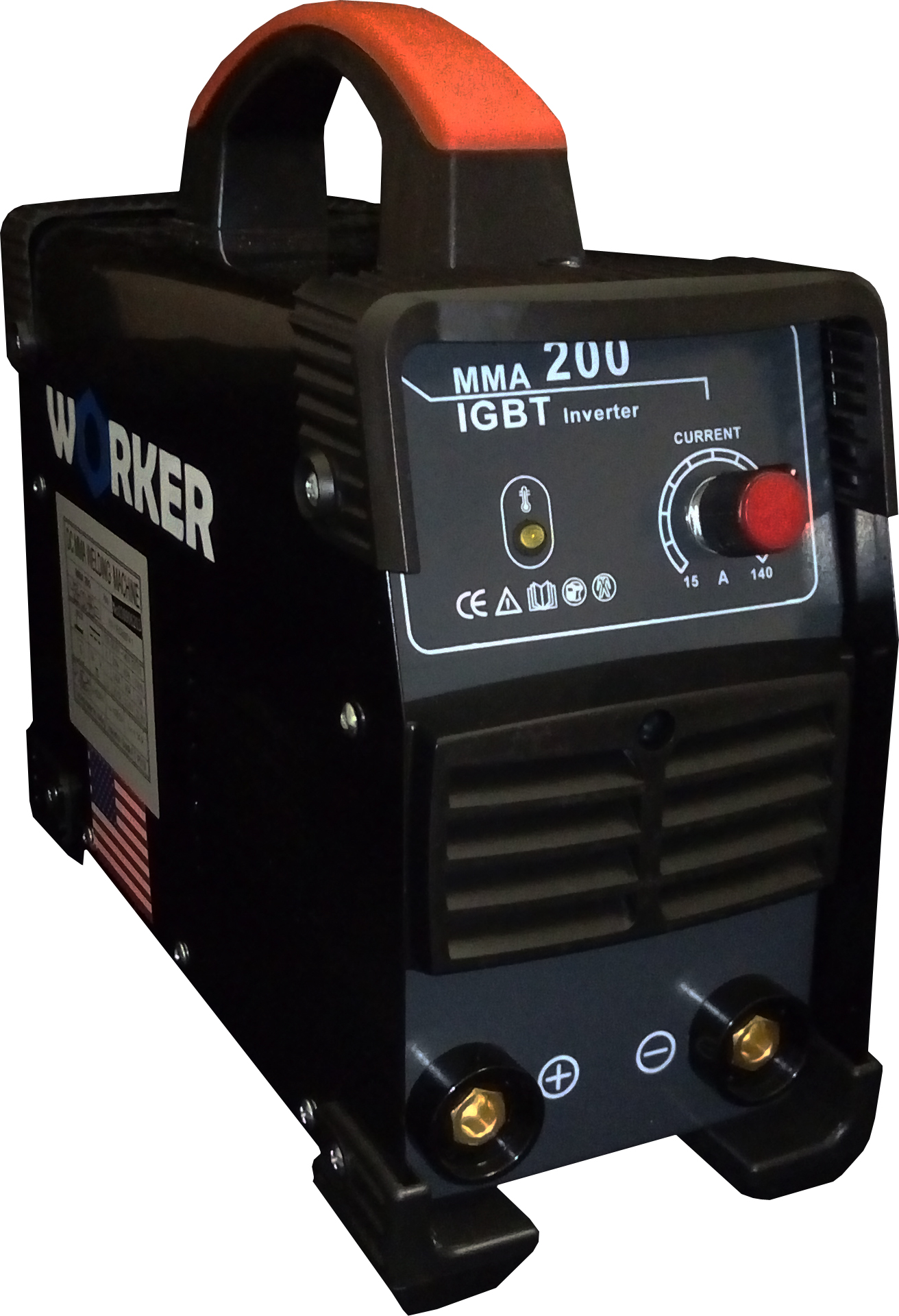 Портативный инверторный аппарат для сварки штучным электродом, MMA200, 140 A (DC MMA)